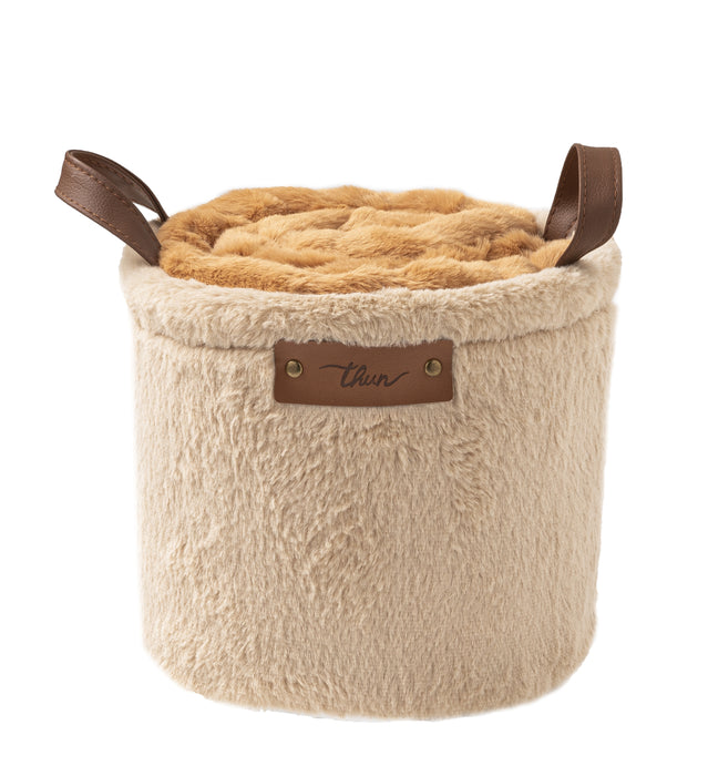 Plaid con Cestino 120x160cm - 2 colori