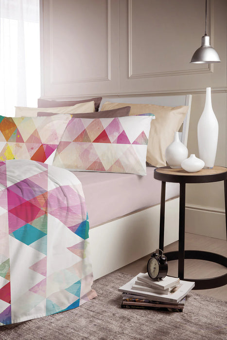 Completo Letto Copriletto Matrimoniale in Stampa Digitale Dalton Multicolor