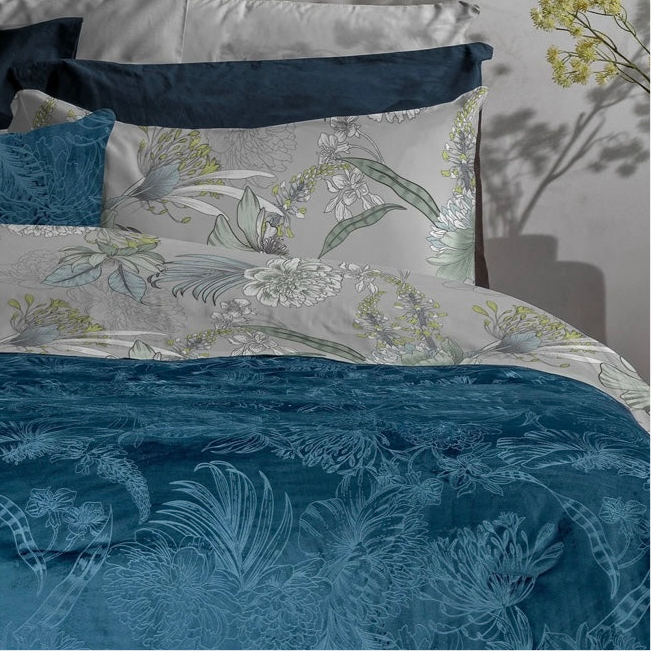 Completo Letto in Cotone Matrimoniale Ellis Grigio