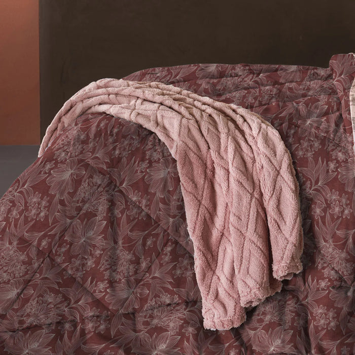 Trapunta Singolo Alina Burgundy