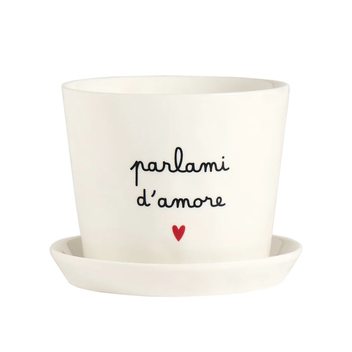 Vaso in Gres "Parlami d'Amore" D. 15cm H. 12cm