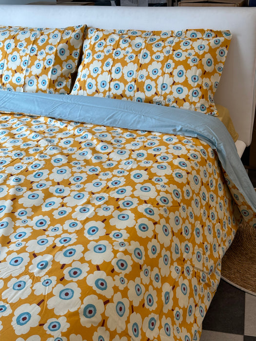 Hippie Ocher Duvet Cover Set in Double Cotton