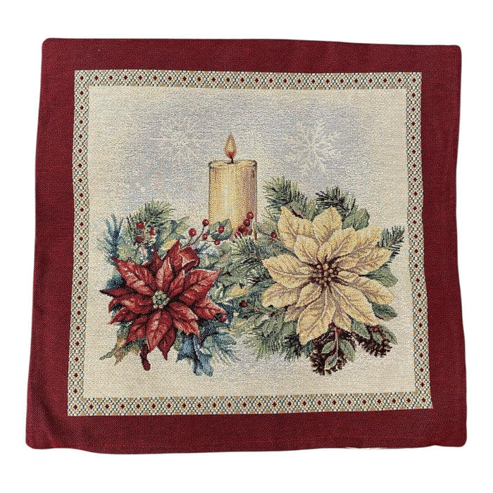 Federa Cuscino Natale 45x45cm Candela