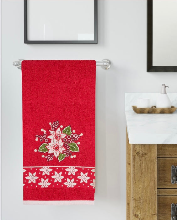 Set Bagno Viso + Ospite Stella di Natale