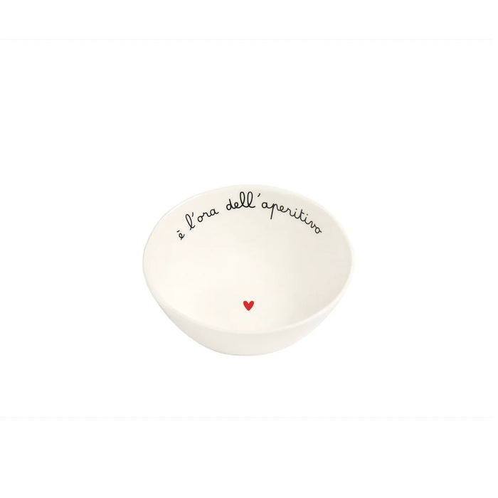 Set 2 Coppette in Gres "è l'Ora dell'Aperitivo