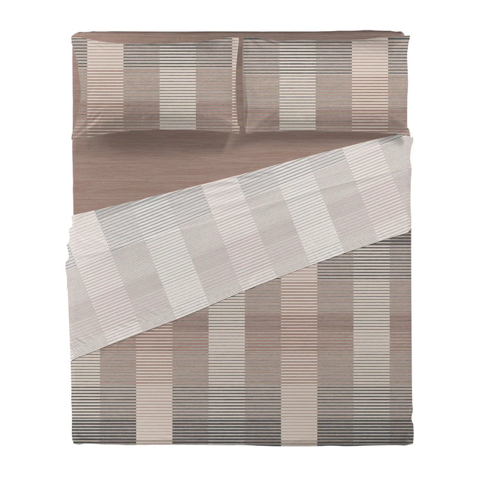 Completo Letto in Cotone Matrimoniale Gylbert Tortora