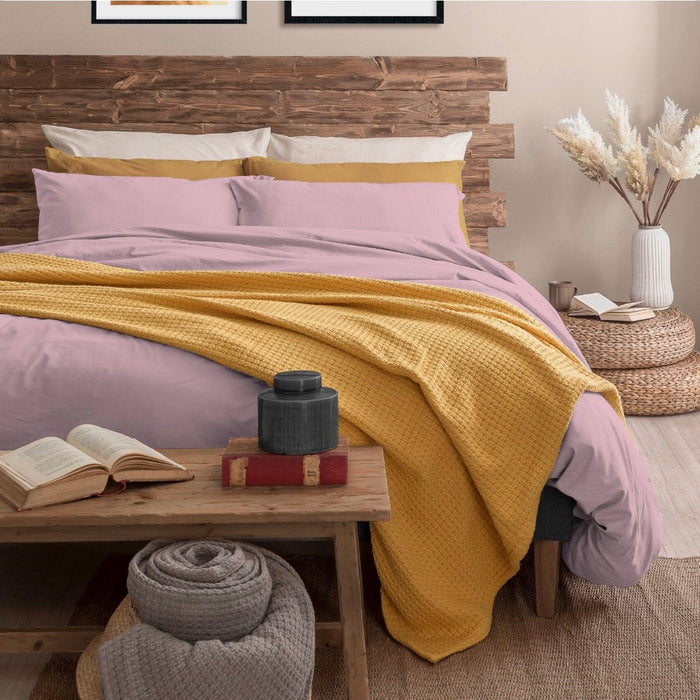 Austin Blue Double Duvet Cover Set in Recycled Cotton