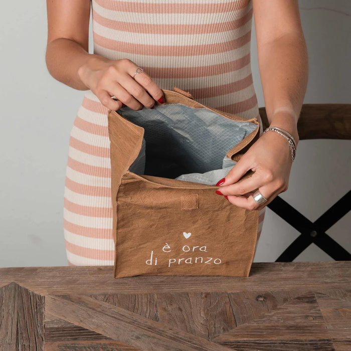 Porta-pranzo Termico in Cellulosa “è Ora di Pranzo”