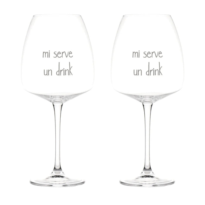 Set 2 Calici "Mi Serve un Drink"