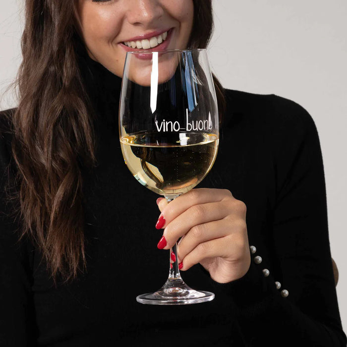 Set 2 Calici Bianco "Vino Buono"