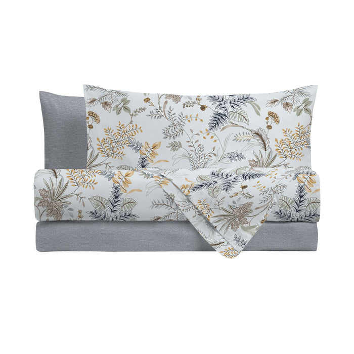 Completo Letto Catherine Azzurro in Cotone Singolo