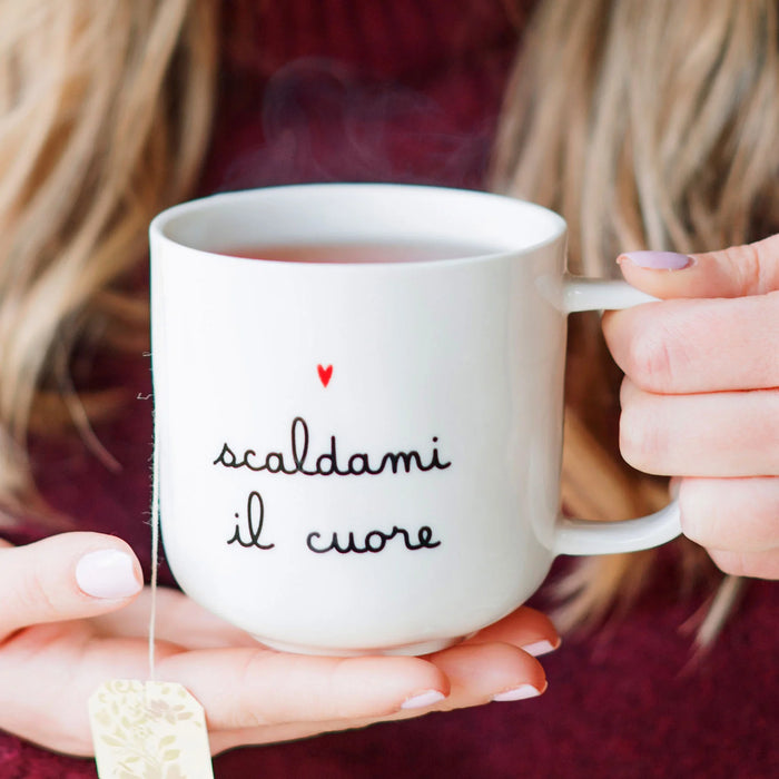 Mug in Gres "Scaldami il Cuore"