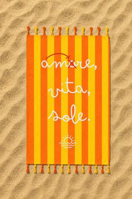 Telo Mare Cotone Amore Mare 90x190cm