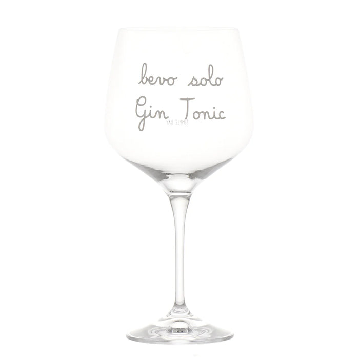 Set 2 Calici "Bevo solo Gin Tonic"