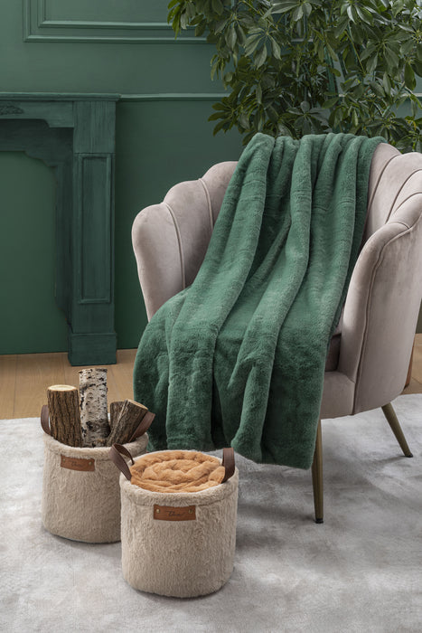 Plaid con Cestino 120x160cm - 2 colori