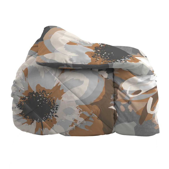 Trapunta Invernale Matrimoniale in Cotone Nerea Grigio/Beige