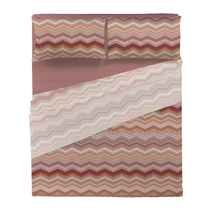 Completo Letto in Cotone Matrimoniale Ysidro Burgundy