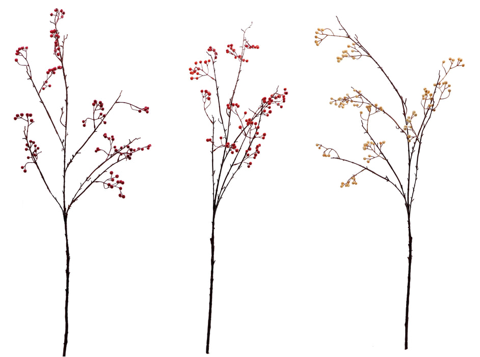 Ramo con Bacche H. 130cm - 3 Colori