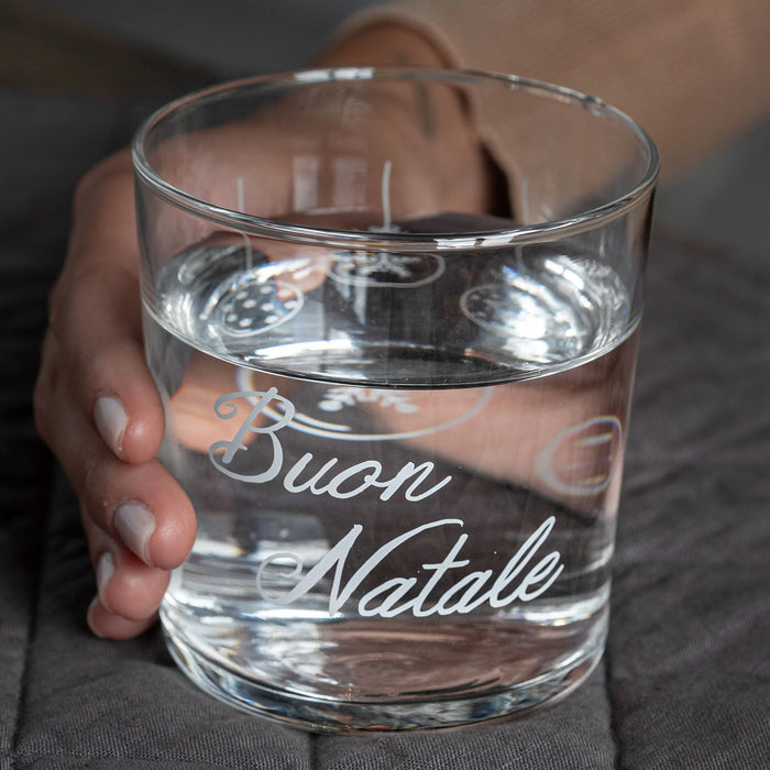 Bicchiere in Vetro "Buon Natale”