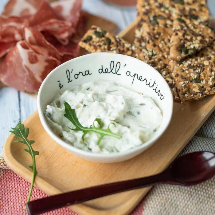 Set 2 Coppette in Gres "è l'Ora dell'Aperitivo