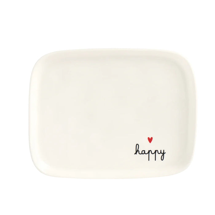 Piatto Rettangolare in Gres "Happy" 20x15.5cm
