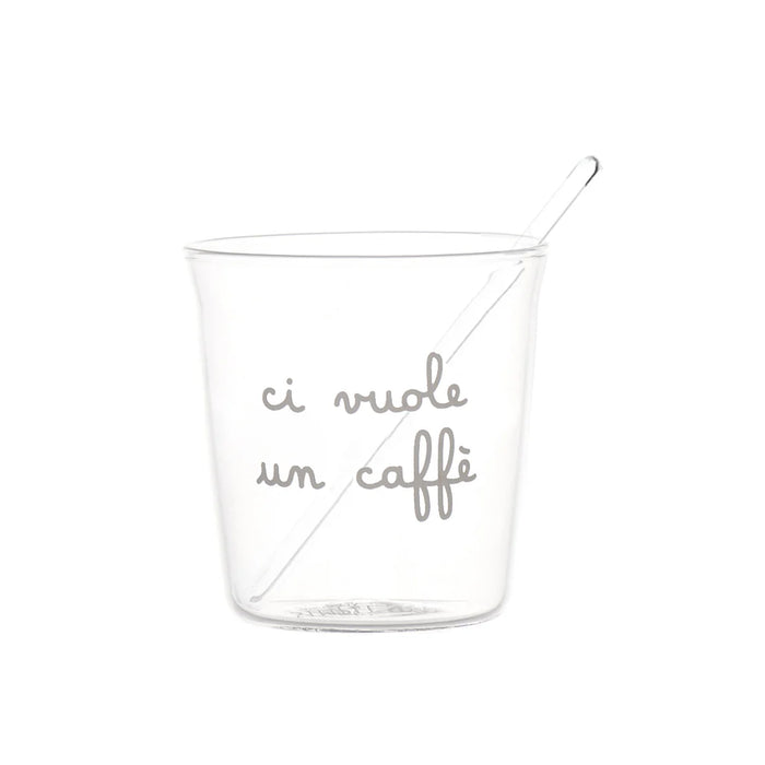 Set 4 Bicchierini Espresso "Ci vuole un Caffè"