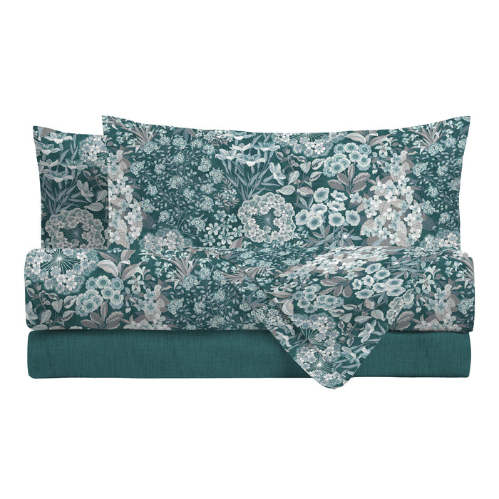 Completo Letto Matrimoniale Elisabeth Petrolio