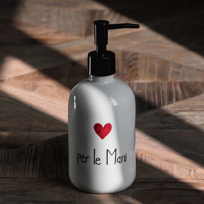 Dispenser in Gres "Per le Mani" Cuore