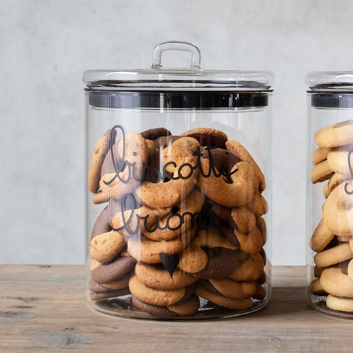 Biscottiera "Biscotti Buoni" Nero