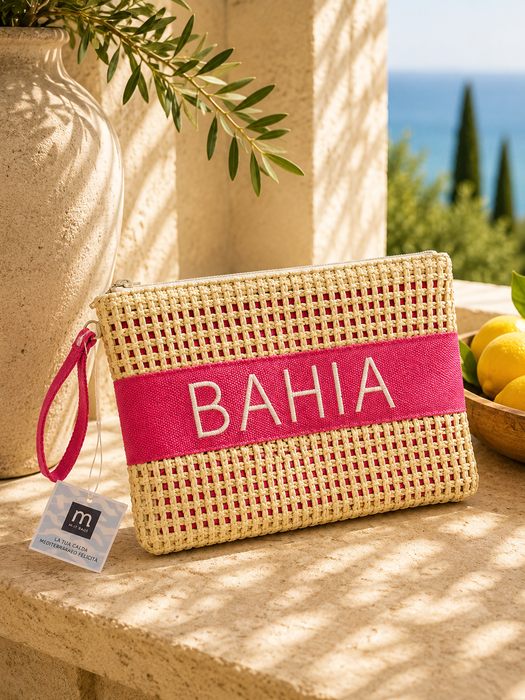 Pochette Mare in Canvas con Zip 25x18cm