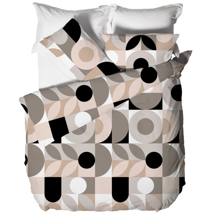 Austin Blue Double Duvet Cover Set in Recycled Cotton