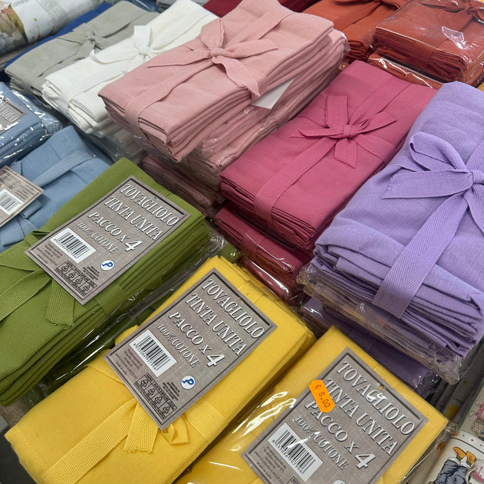 Set 4 Tovaglioli in Cotone (15 colori)