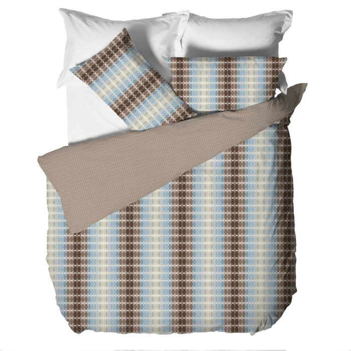 Parure Copripiumino in Cotone Matrimoniale Adrian Beige