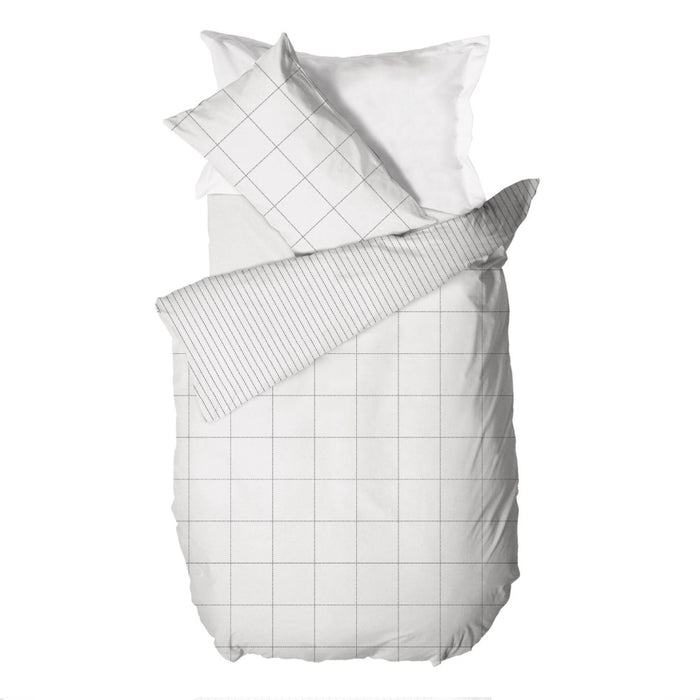 Gray Heart Single Duvet Cover