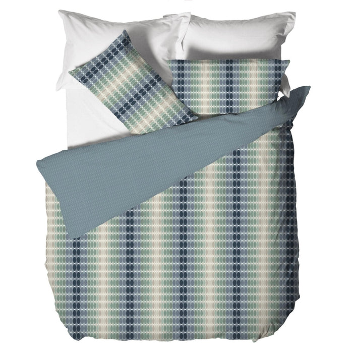 Parure Copripiumino in Cotone Matrimoniale Adrian Blu