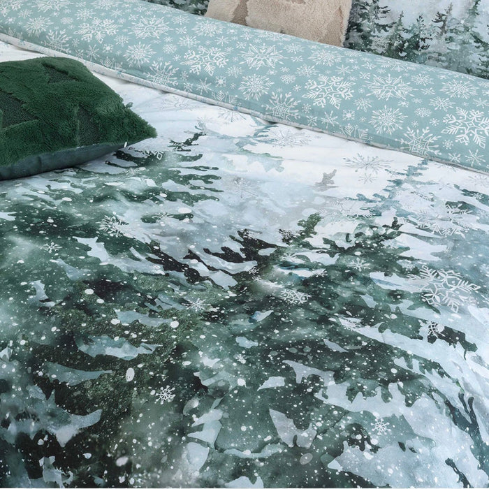 Parure Copripiumino in Cotone Matrimoniale Winter Pines