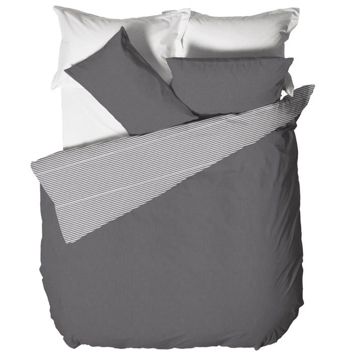 Gray Heart Single Duvet Cover