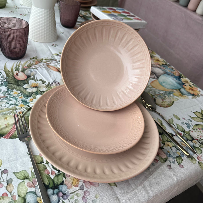 Servizio 18 Piatti Alternative Vintage Rosa