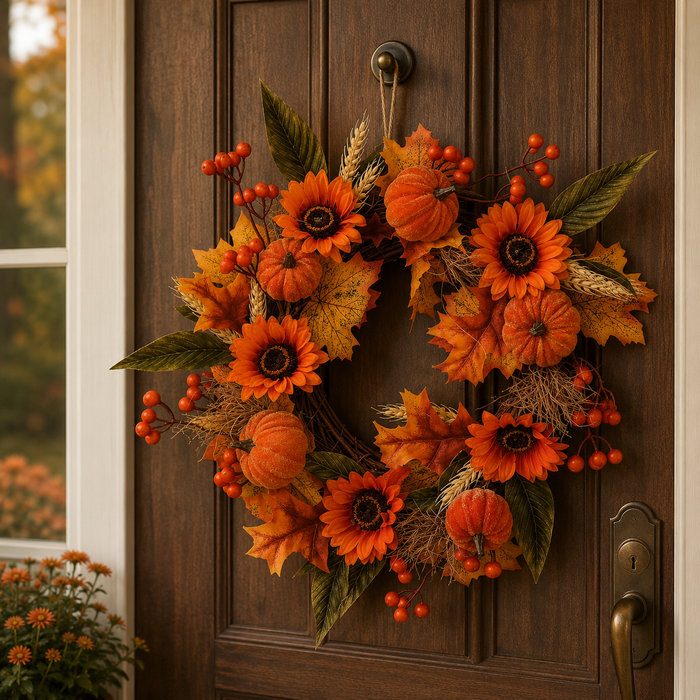 Ghirlanda Autunnale D. 38cm - 2 Colori