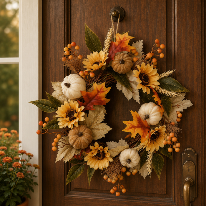 Ghirlanda Autunnale D. 38cm - 2 Colori