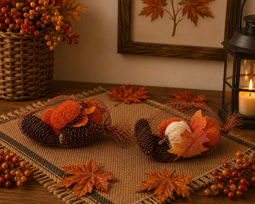 Sacchettino Autunnale con Decorazioni - 2 Varianti