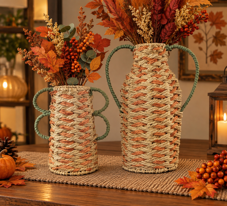 Vaso Metallo e Carta Arancio - 2 Modelli