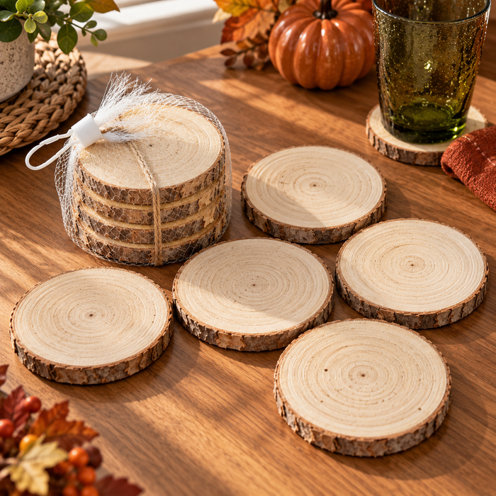 Set 6 Sottobicchieri in Legno
