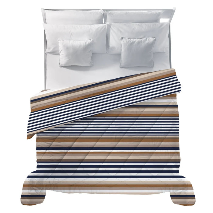 Trapunta Daniel Beige/Blu Matrimoniale