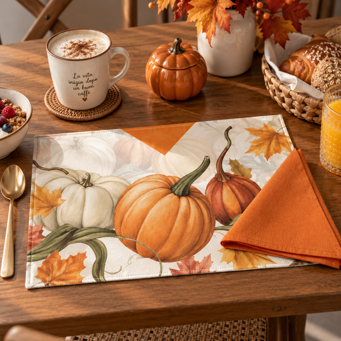 Pumpkin Tovaglietta Colazione e Tovagliolo