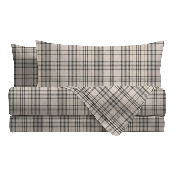 Completo Letto in Cotone Singolo Kody Grigio