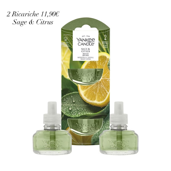Yankee Candle Ricarica per Diffusore Elettrico Sage & Citrus