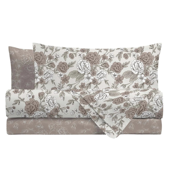 Completo Letto Syrah Beige in Cotone Singolo