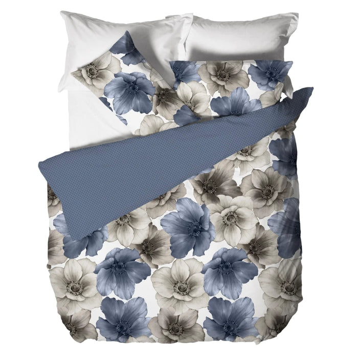 Completo Letto Thelma Blu in Cotone Singolo