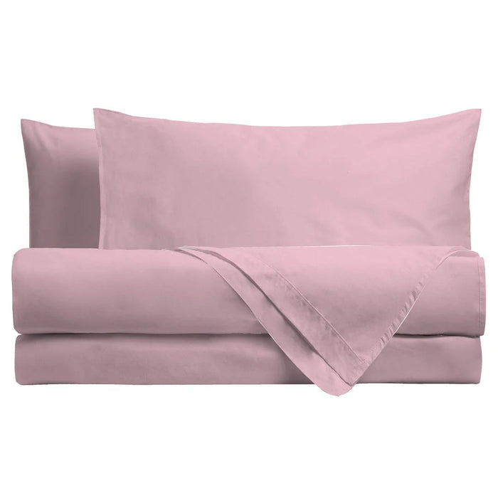 Completo Letto Matrimoniale Tinta Unita Rosa